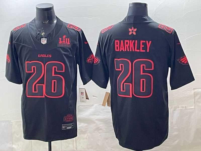 Men 2026 Philadelphia Eagles #26 Barkley Black 4th generations Nike Limited NFL Jersey 04